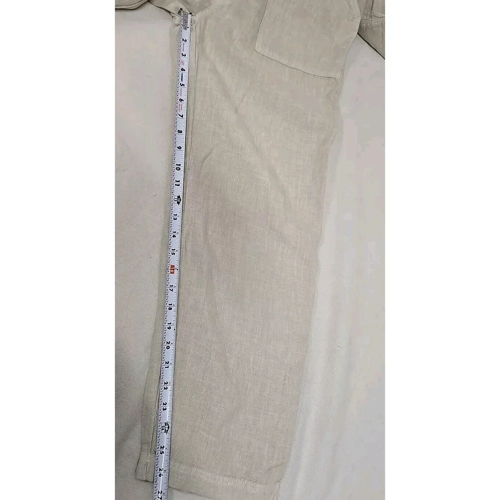 MATE the Label Cream Short-Sleeve Linen Jumpsuit - Picture 9 of 10
